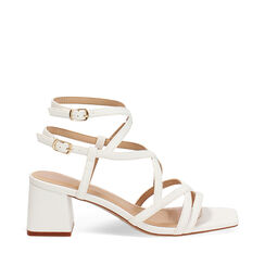 Sandali bianchi tacco 5,5 cm, Primadonna, 274941747EPBIAN035, 001a