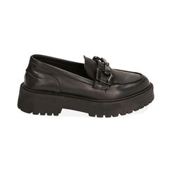 WOMEN SHOES MOCASSINS LEATHER NERO, Primadonna, 21L615003PENERO037, 001 preview