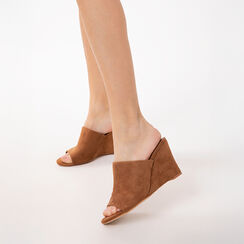 Mules open toe cognac tacco 10,5 cm, Primadonna, 274976801MFCOGN035, 002a