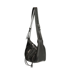 Borsa a spalla nera con tre cerniere, Primadonna, 265700570EPNEROUNI, 003 preview