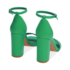 Sandalias verde, tacón 9 cm, Primadonna, 192104901EPVERD036, 004 preview