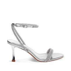 Sandales argent&eacute;es avec talon de 7,5 cm, Primadonna, 274979237LPARGE036, 001a