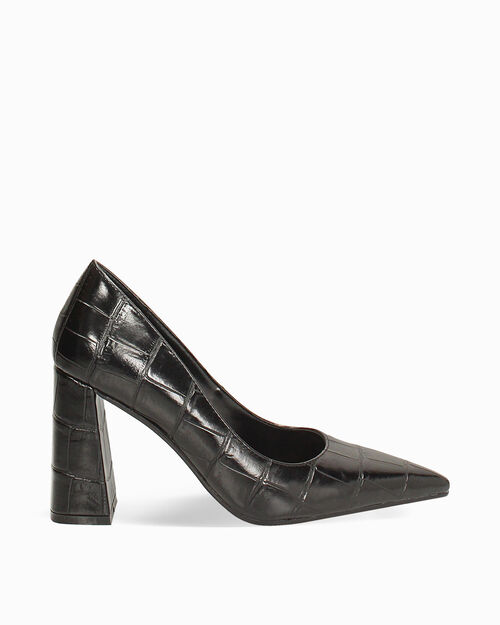 D&eacute;collet&eacute; noires talon de 9 cm, BLACK
