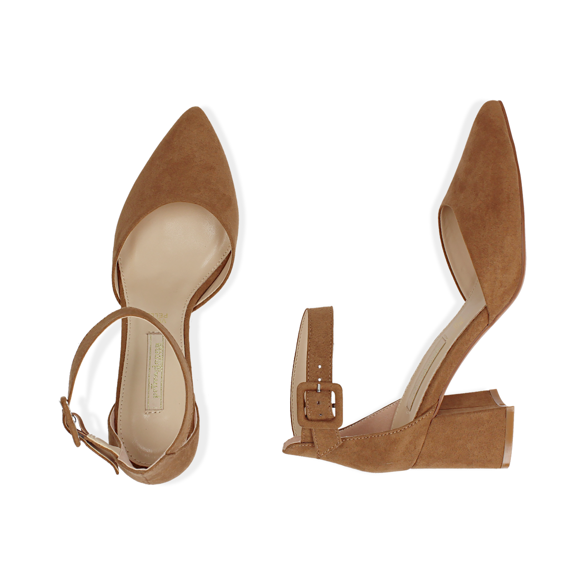 Decolte' tacco 7 cm marrone pelle | Barca Stores