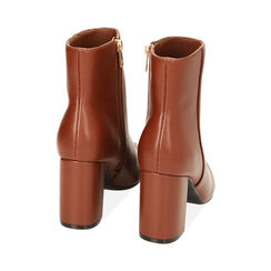 Botines color coñac, tacón 8,5 cm, Primadonna, 222723301EPCOGN036, 003 preview