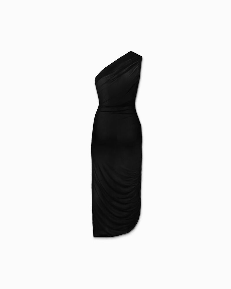 Vestito donna nero in tessuto image number null