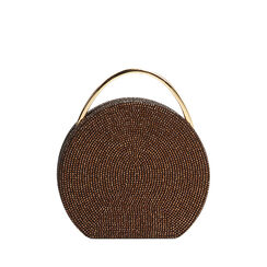 Clutch bronzo in microfibra con strass, Primadonna, 261124356MPBRONUNI, 001a