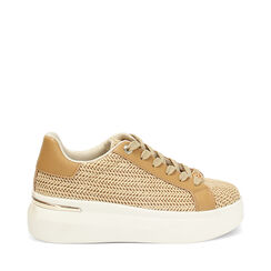 Zapatillas de mujer beige en rafia, Primadonna, 250602101RFBEIG036, 001a