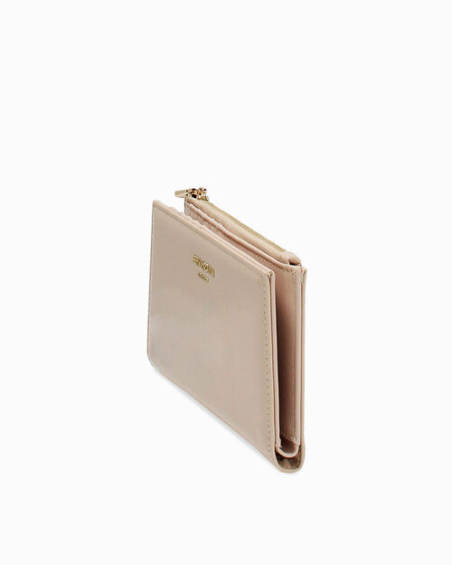 Portafoglio beige con dettagli eleganti, BEIGE