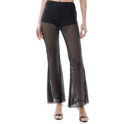 Pantaloni neri retinati, Primadonna, 21B492601TSNEROM, 001a