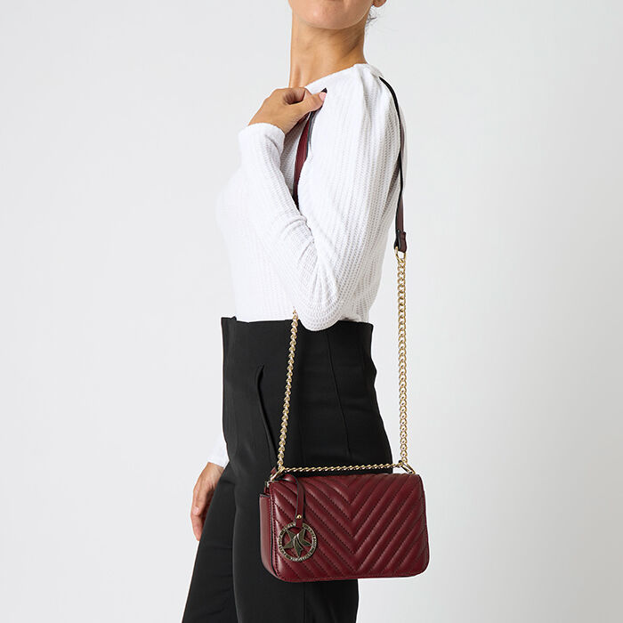 Borsa a tracolla bordeaux Primadonna Collection