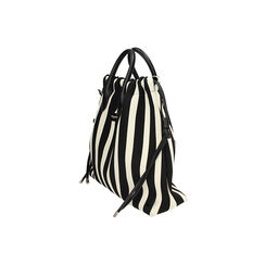 Borsa a mano donna nera e panna in canvas, Primadonna, 25F500906CANEPAUNI, 003 preview