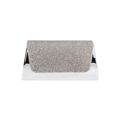 Pochette donna argento a specchio con pietre, Primadonna, 255102426SRARGEUNI, 001 preview