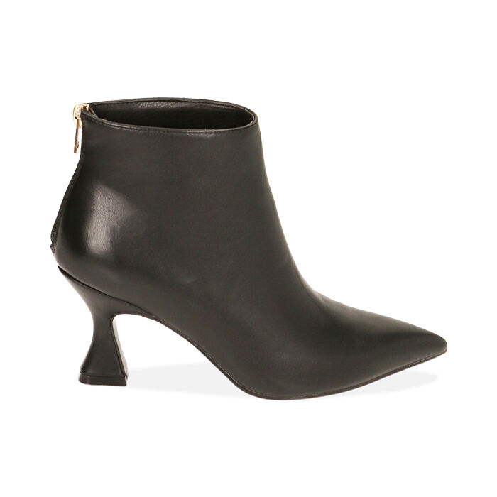 Ankle boots neri, tacco 7,5 cm , Primadonna, 202149301EPNERO037