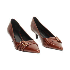 Décolleté cognac con tacco di 4,5 cm, Primadonna, 264945845EUCOGN035, 003 preview