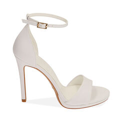 Sandali bianchi, tacco 11 cm, Primadonna, 212133410EPBIAN035, 001 preview