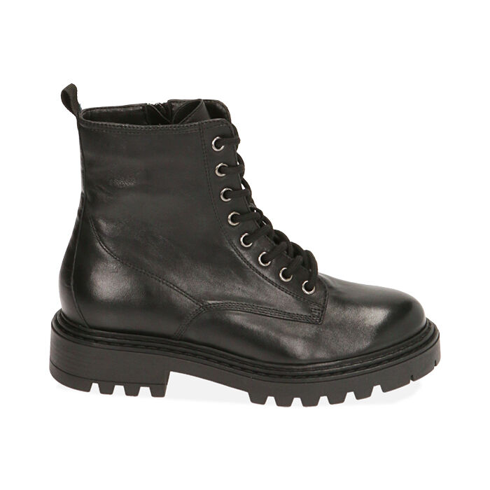 Rangers femme en cuir noir talon 3 5 cm Primadonna Collection