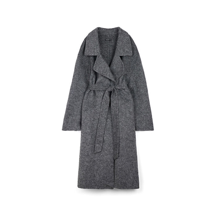Manteau gris en tissu avec des détails sophistiqués, Primadonna, 261950802TSGRIGM