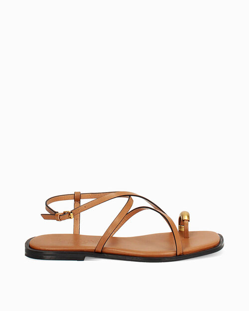 WOMEN SHOES FLAT SYNTHETIC COGN, 