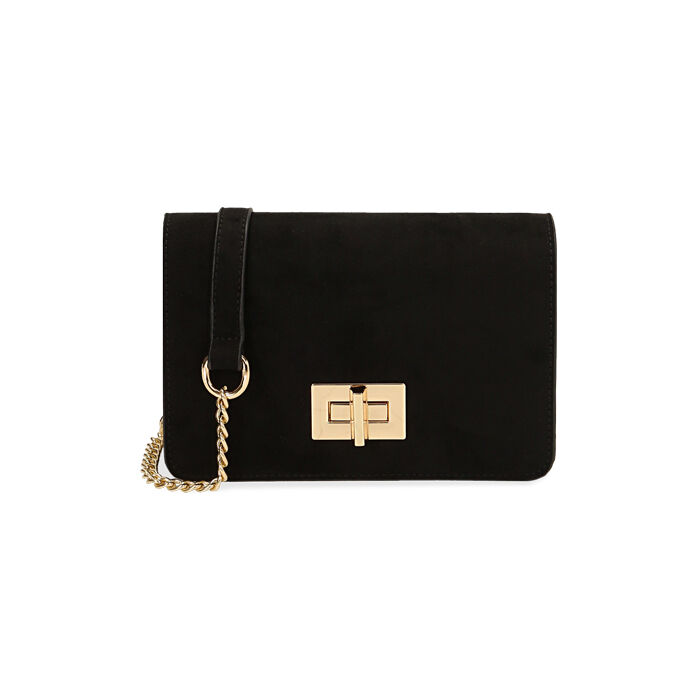 Sac bandouli re femme minimaliste noir en microfibre