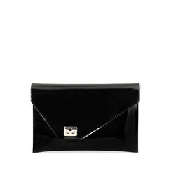 Pochette femme noire en vernis, Primadonna, 255125554VENEROUNI, 001a