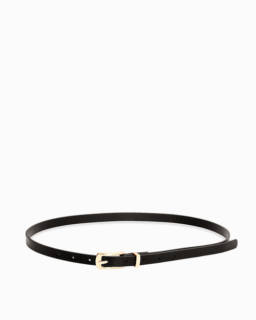 Cintura nera con fibbia dorata, BLACK