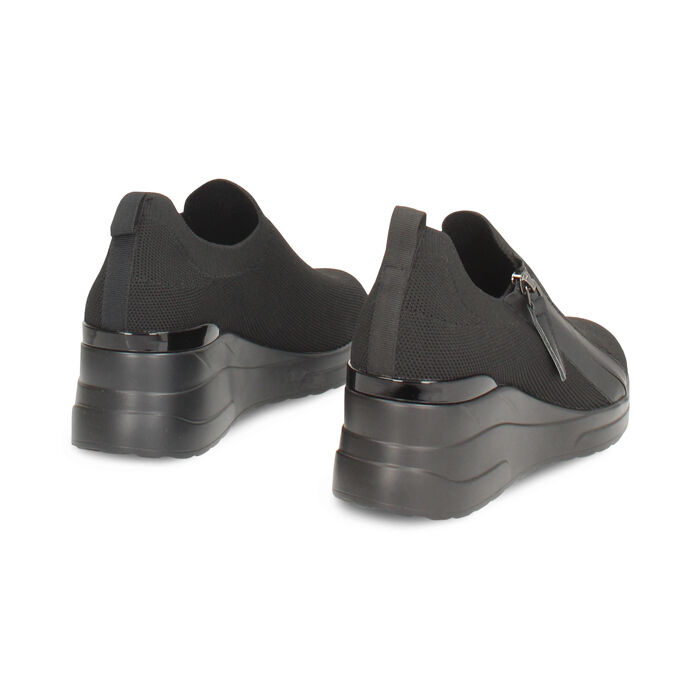 Slip on negros con tacón de 7 cm Primadonna Collection