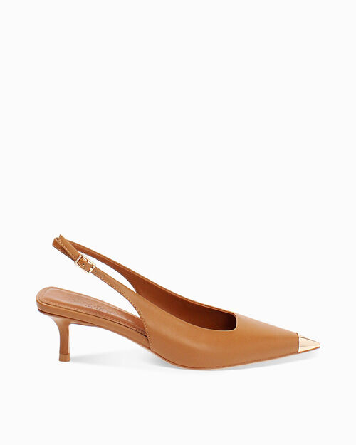 CHAUSSURES POUR FEMMES CHANEL SYNTHETIQU, COGNAC