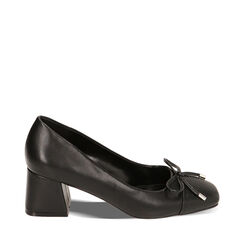 Décolleté nere bicolor, tacco 5,5 cm, 224981303EPNERO036, 001a