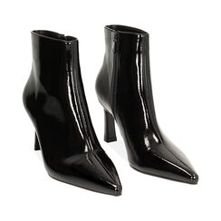 Tronchetto nero in naplak, tacco 7,5 cm, Primadonna, 244943603NPNERO037, 002 preview