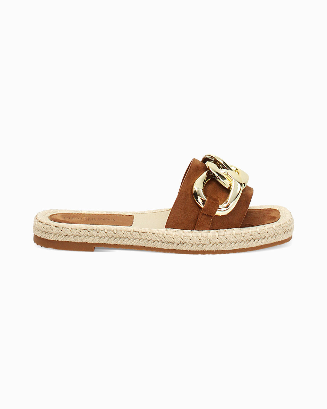 Sandali bassi cognac stile casual