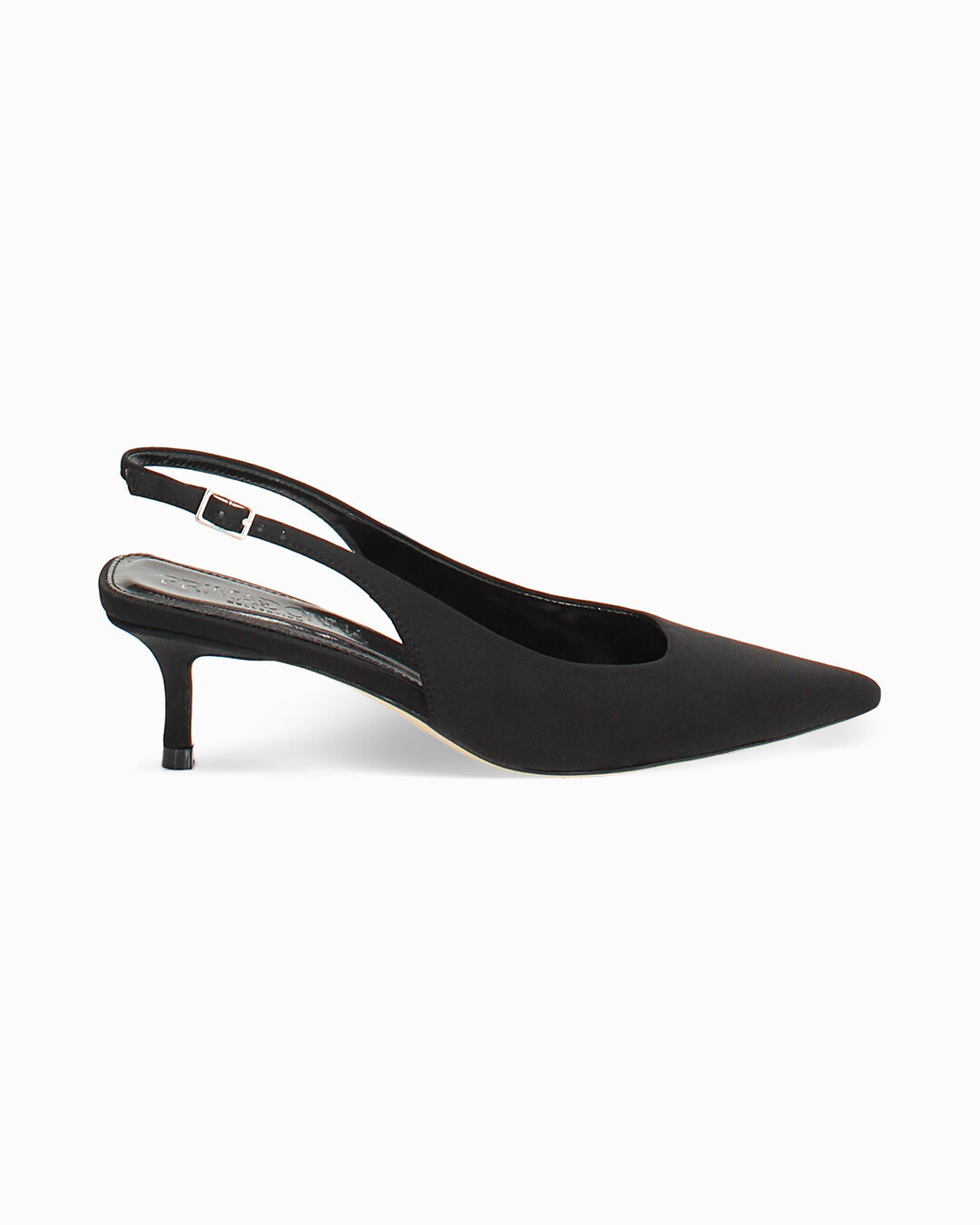 Décolleté slingback nero tacco 5 cm