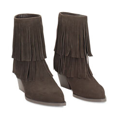 Bottines en daim brun foncé avec talon de 7,2 cm, Primadonna, 26B800514CMMORO035, 004 preview