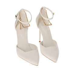 Décolleté bianche, tacco 10,5 cm, 212179724EPBIAN039, 002a