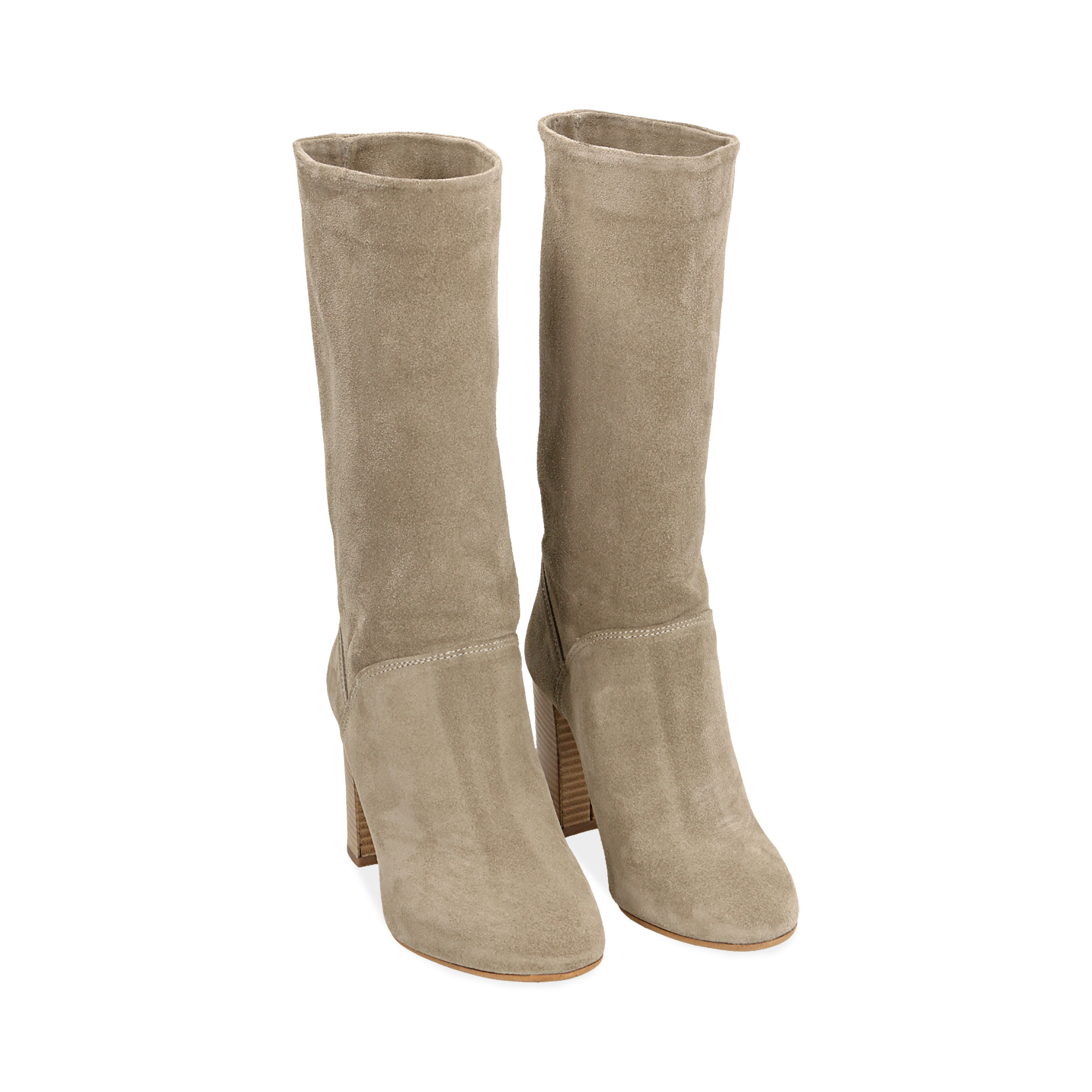bottes taupe daim