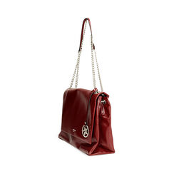Borsa a spalla bordeaux con catena, Primadonna, 265700583EUBORDUNI, 003 preview