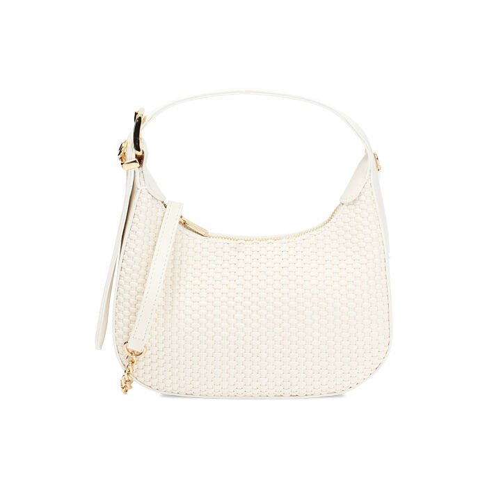 Mini bag donna bianca intrecciata, Primadonna, 255125841EIBIANUNI
