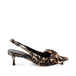 Zapatos de tacón destalonados mujer leopardo con lazo, Primadonna, 252115911RSLEOP035, 001a