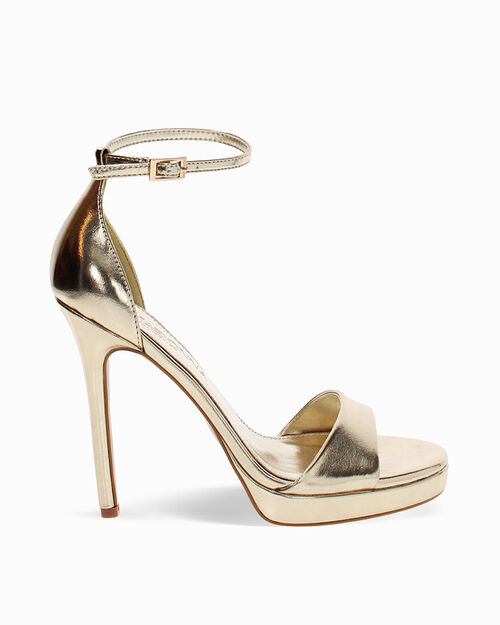 Sandali oro tacco 11,4 cm, GOLD