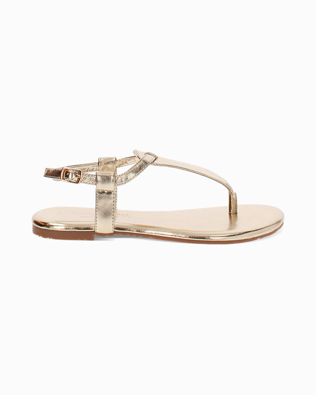 Sandali infradito donna oro in laminato