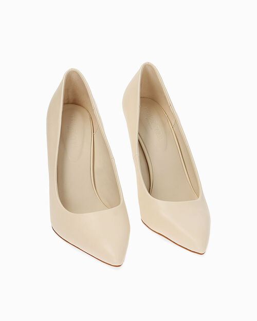 D&eacute;collet&eacute; panna, tacco 10,5 cm, CREAM