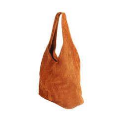 Borsa a spalla da donna in camoscio cognac, Primadonna, 250802577CMCOGNUNI, 002 preview
