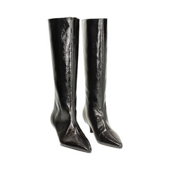 Stivali neri in naplack con tacco 4,3 cm, Primadonna, 264959501NPNERO035, 003 preview