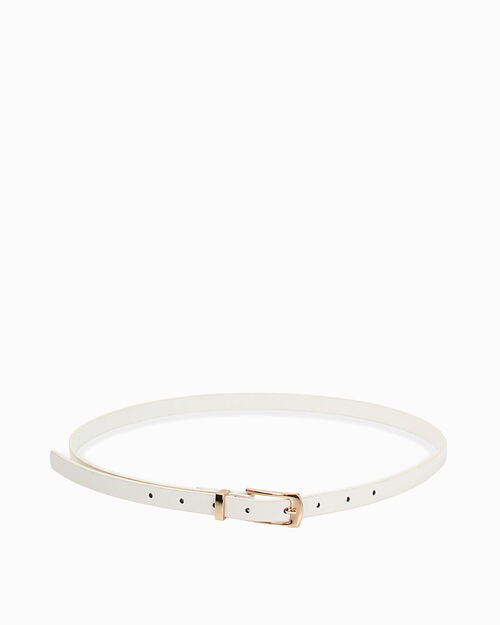 Cintura donna bianco vernice stretta, WHITE