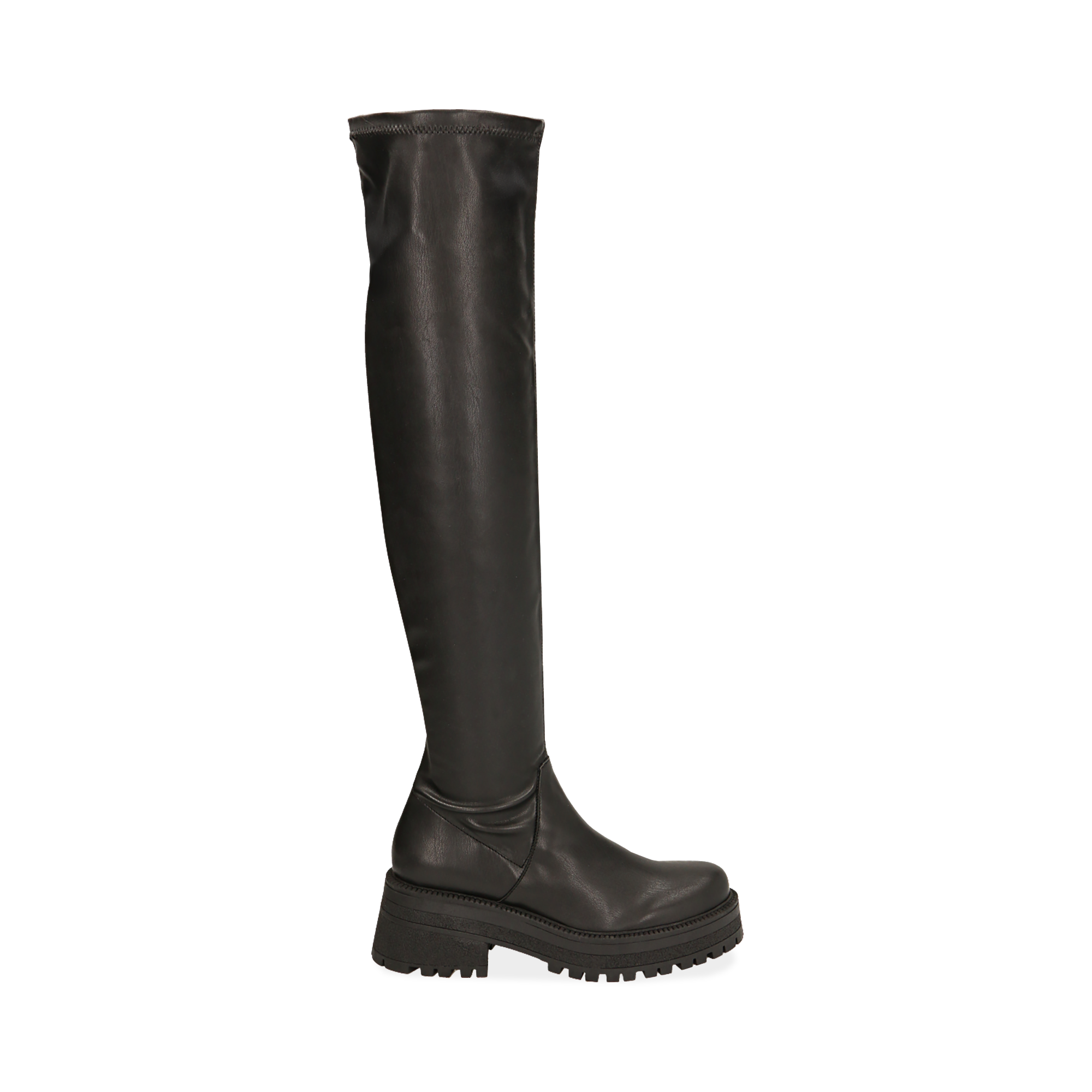 ZAPATOS BOTAS ALTAS ECO-PIEL NERO