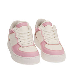 Sneakers blanc/rose , FIN DE COLLECTION, 19F944236EPBIRA035, 002a