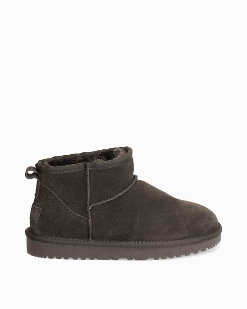 Bottines d'hiver brun fonc&eacute; en daim, DK BROWN