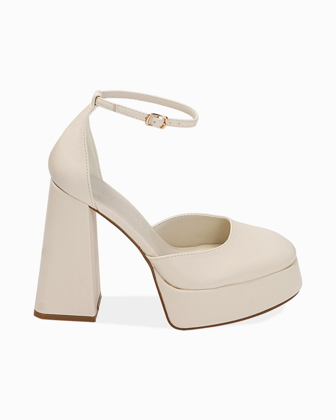 Décolleté platform panna, tacco 12 cm