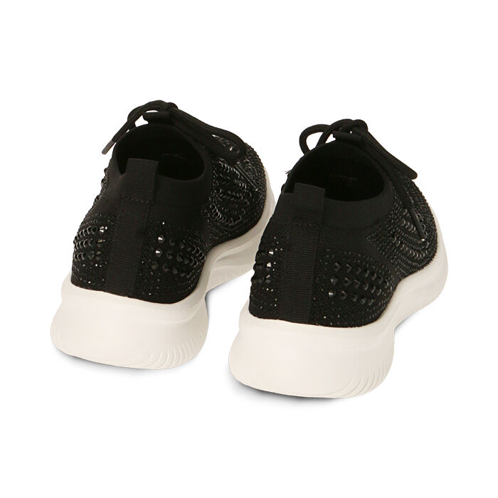 Slip on donna nere con strass Primadonna Collection