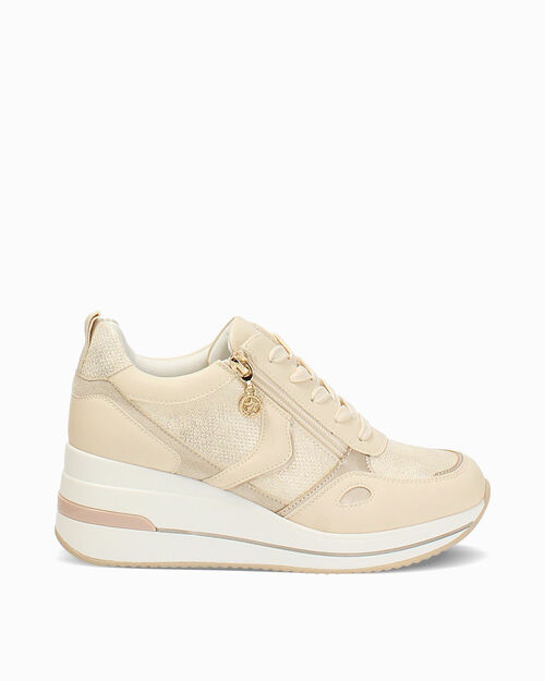 WOMEN SHOES SNEAKERS SYNTHETIC BEIG, BEIGE